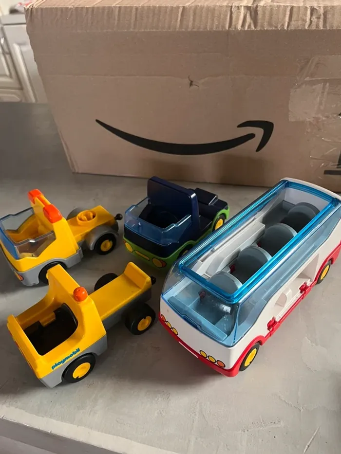 Lot petits véhicules playmobil 123