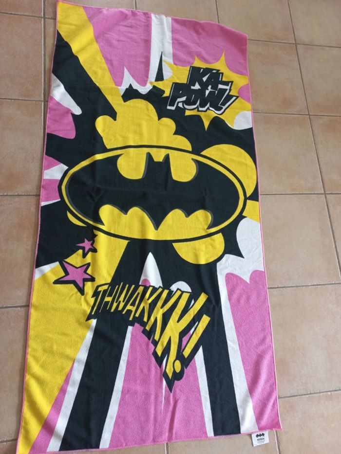 Drap de plage bain serviette batman fille 75x150 Cm