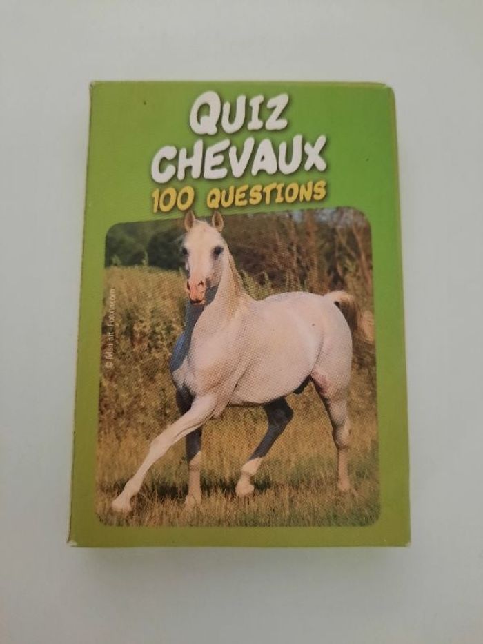 Jeu de cartes quiz chevaux