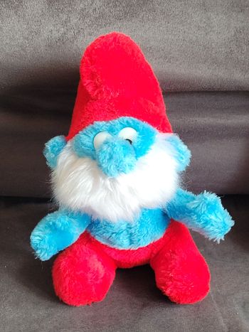 peluche grand schtroumpf - vintage