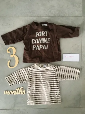 Lot 2 t-shirts manches longues