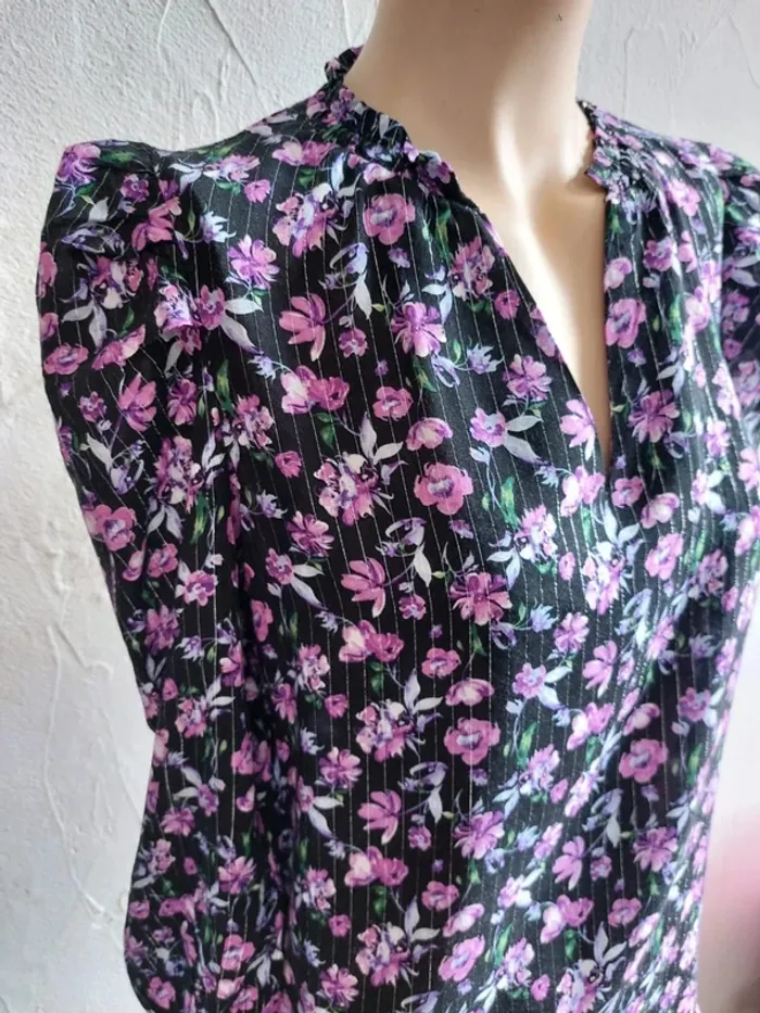 Blouse fleurie vintage Taille S - photo numéro 5