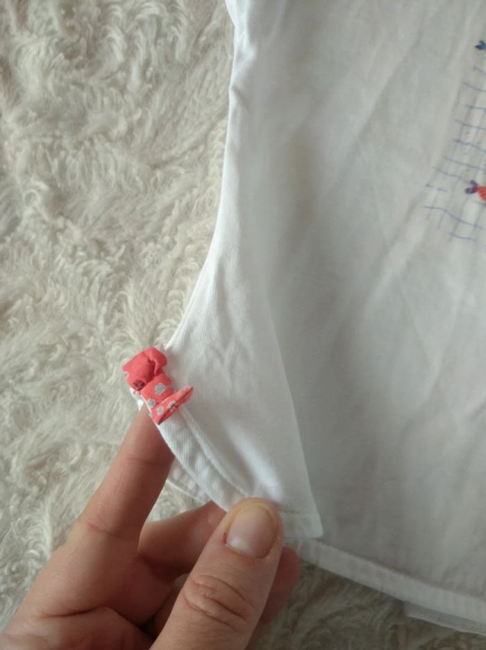 Tee shirt chemise manches courtes Fille 6 mois Poissons Sergent Major Naivonne 100% coton - photo numéro 4