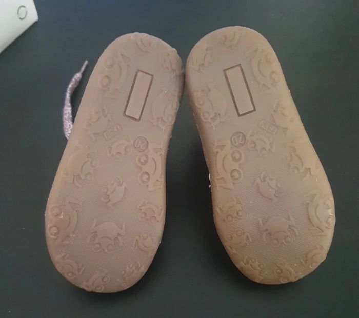 Chaussures premiers pas bopy taille 20 fille rose pailleté neuves - photo numéro 5