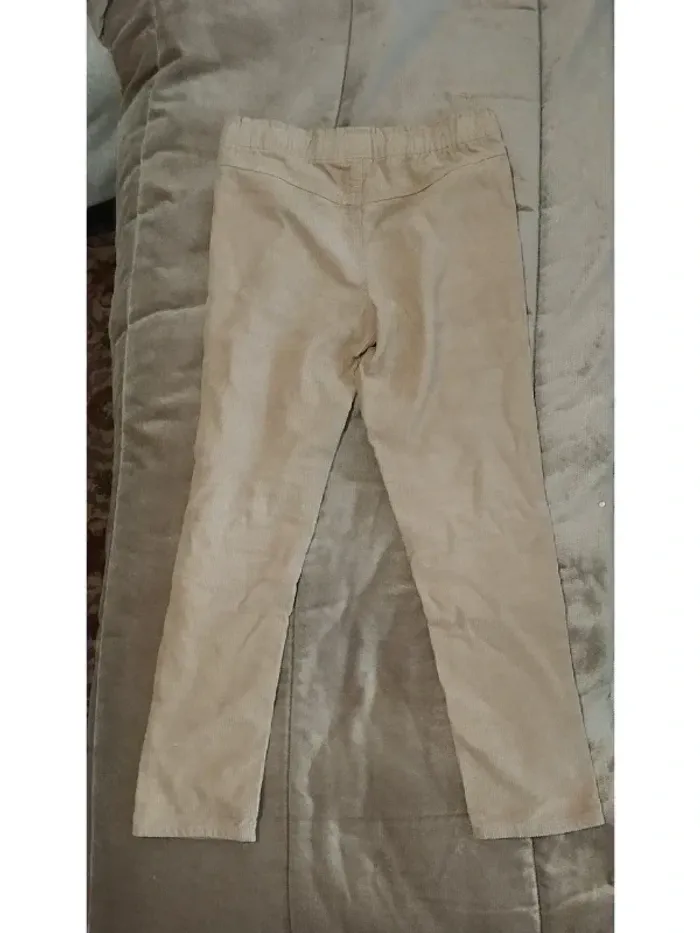 Pantalon velours côtelé MO Kids beige fille 11 12 ans - photo numéro 4