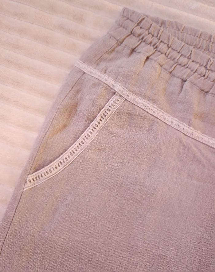 Pantalon en lin gris – Taille 38, parfait printemps/été/automne - photo numéro 3
