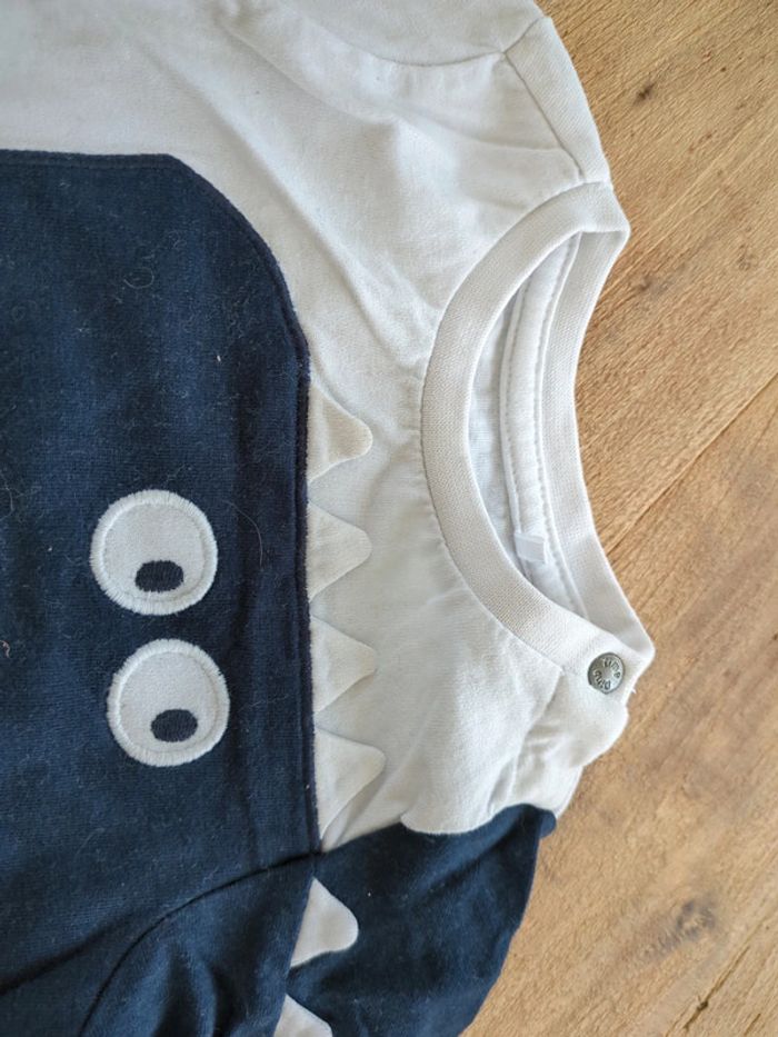 Tee-shirt manches longues 12mois dinosaure - photo numéro 4