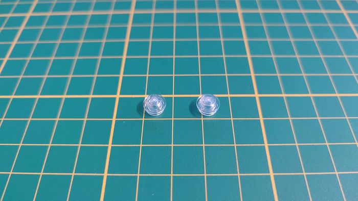 Lot x2 Assiette ronde 1x1 transparente 4073 pièce détachée Lego #B35