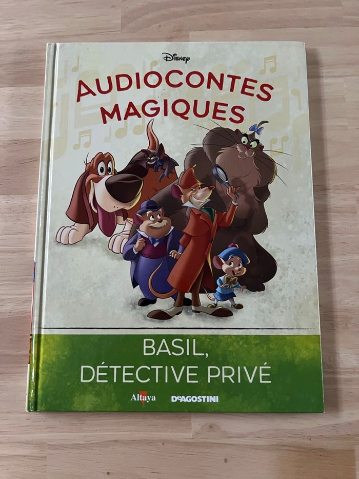 Livre Disney Audiocontes Magiques n°48 – Basil, Détective Privé – Bon État (Sans Figurines)