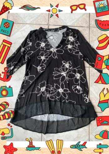 Blouse manches longues roman