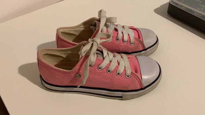 Tennis rose Dunlop T29 type converse - photo numéro 2