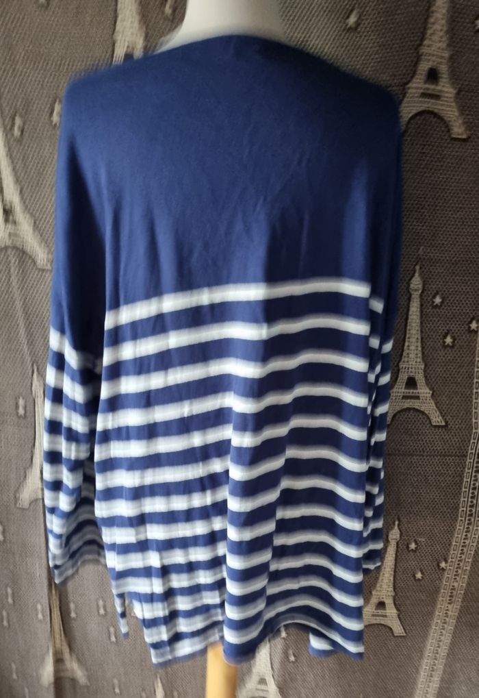Pull léger à rayures style Marin taille 2xl - photo numéro 3