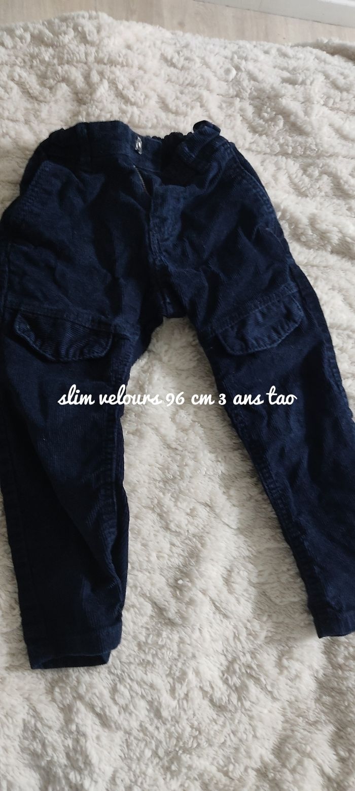 Pantalon slim velours 3 ans tao