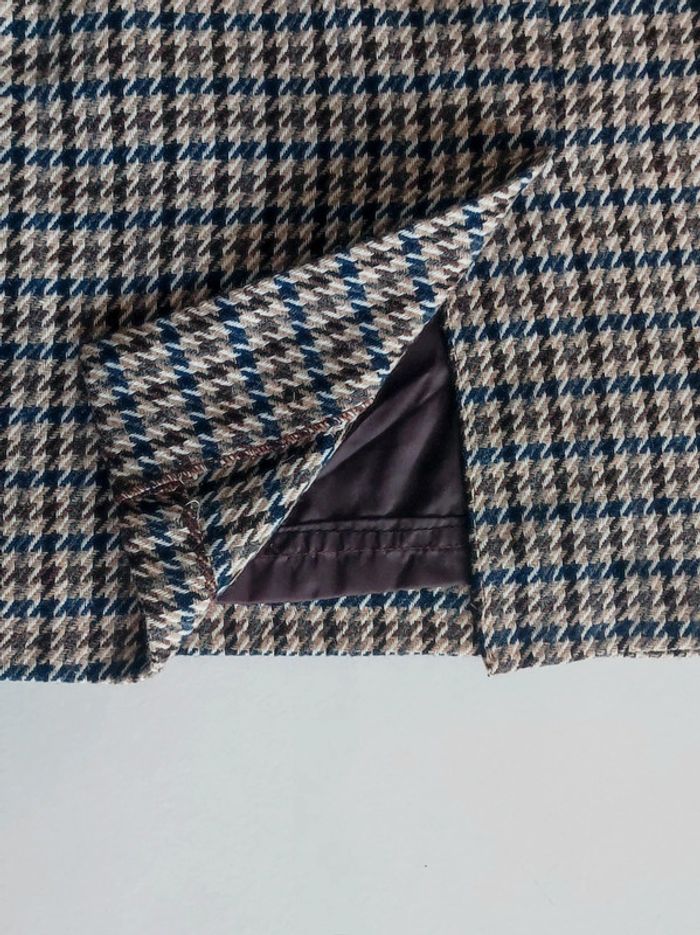 Ensemble tailleur jupe pied de poule marron beige laine vintage / C&A - 38/M ร 40/L - photo numรฉro 17