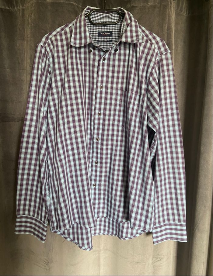 Chemise à manches longues à carreaux