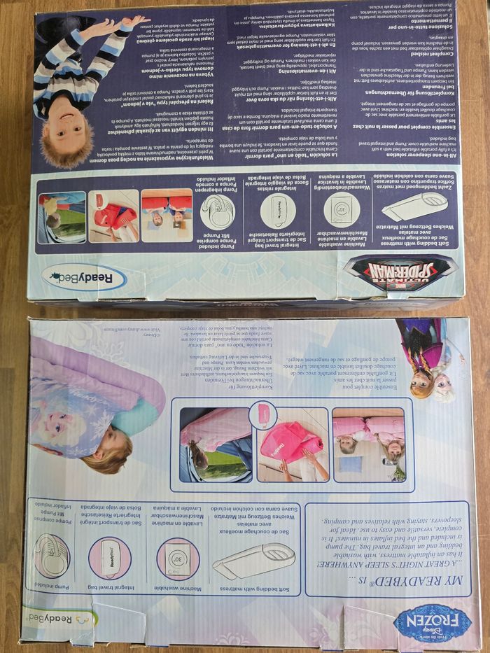 Lit gonflable enfant avec sac de couchage intégré Reine des neige  ou Spiderman - photo numéro 2