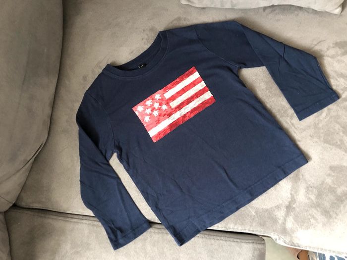 Tee shirt sequin drapeau - photo numéro 2