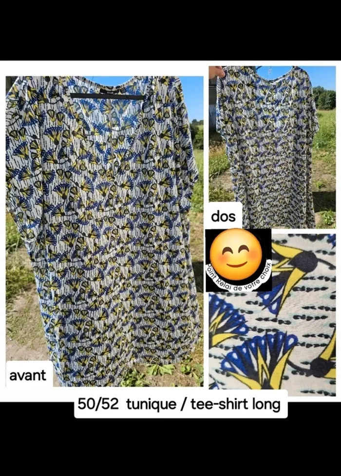 Tee-shirt long / tunique grande taille 50/52 kiabi
