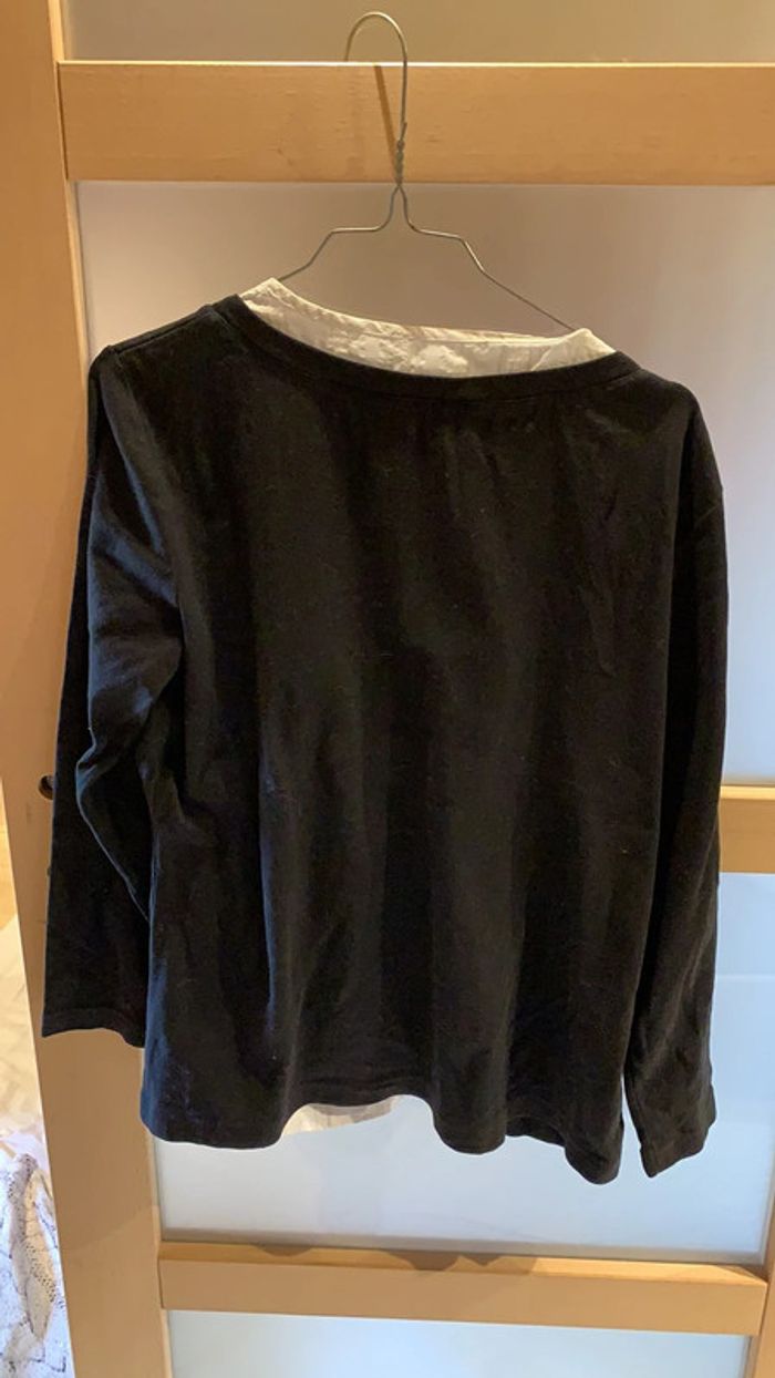 Haut manche longue noir et blanc Zamba taille 4 - photo numéro 3