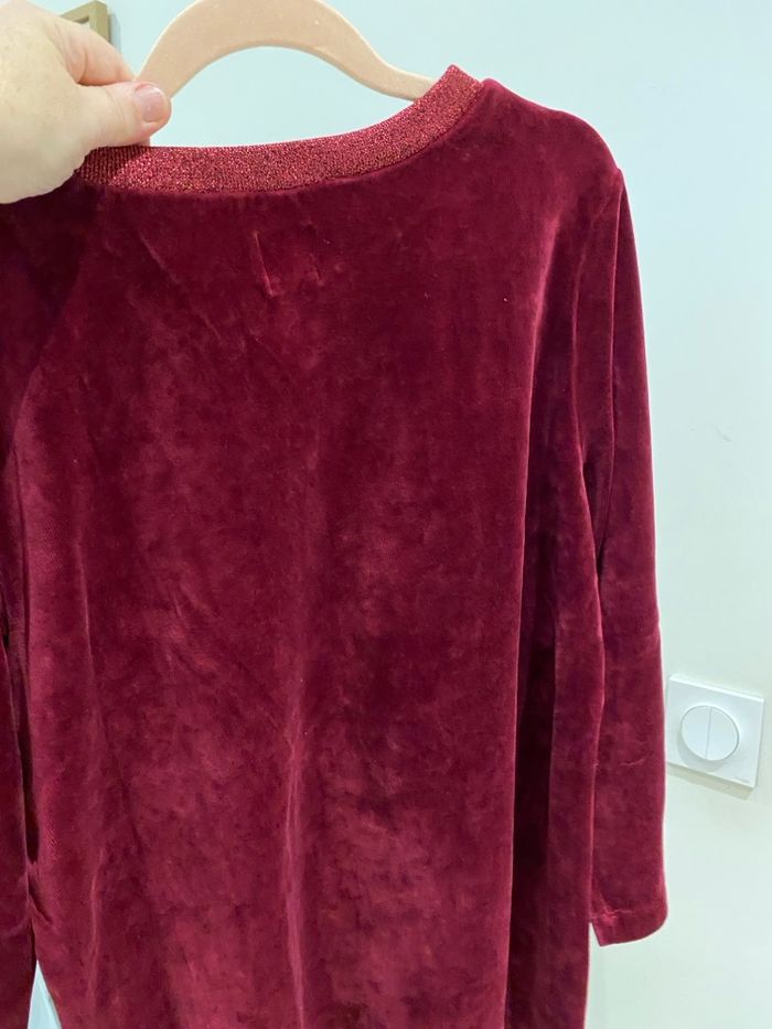 T-shirt velours, bordeaux - photo numéro 7