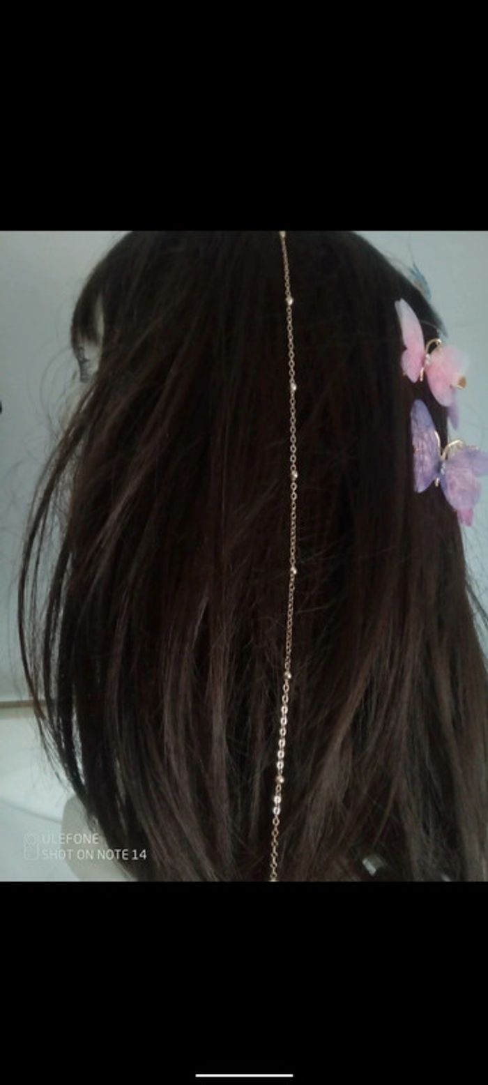 Chaîne de cheveux à Clipper en acier doré