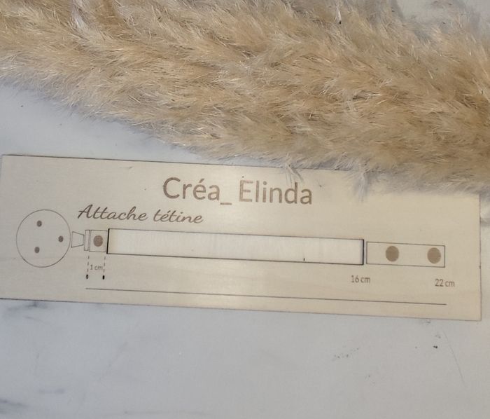 Gabarit pour attache-tétine avec personnalisation - photo numéro 2
