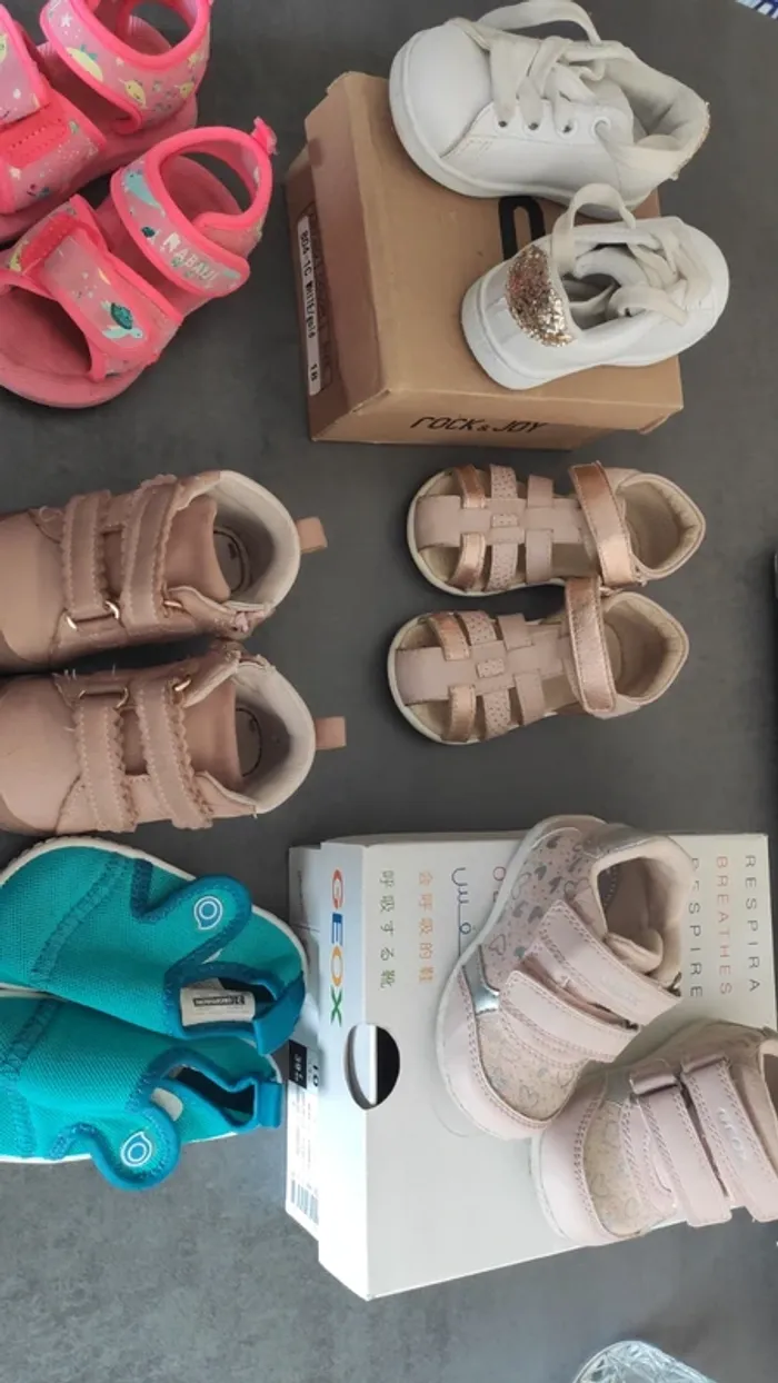 Lot chaussures bébé fille pointure 18 à 20 - photo numéro 3