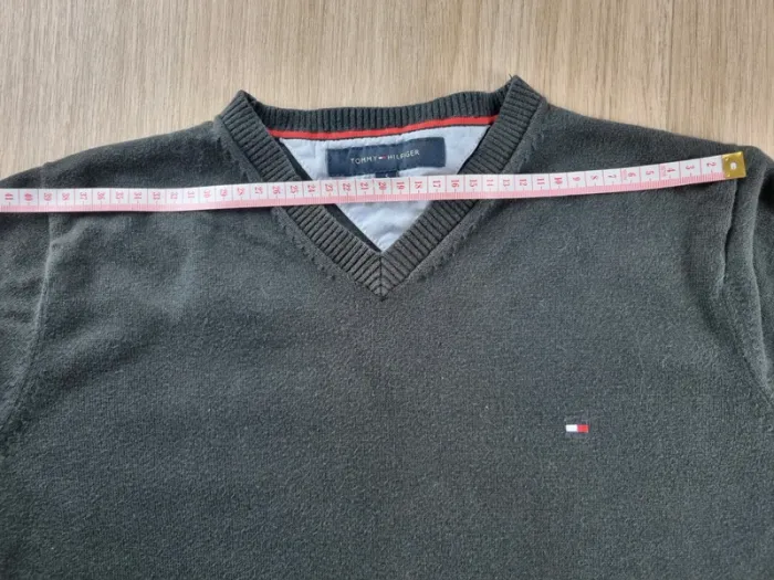 Pull a col V noir Tommy hilfiger Femme Taille S - photo numéro 6