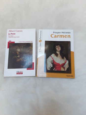 Lots de 2 livres Carmen et La peste