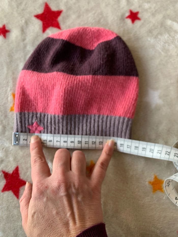 Bonnet DPAM Gris, Violet Et Rose 4/6 ans - photo numéro 4