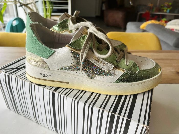 Baskets basses ALE vert / blanc pointure 37 - photo numéro 5