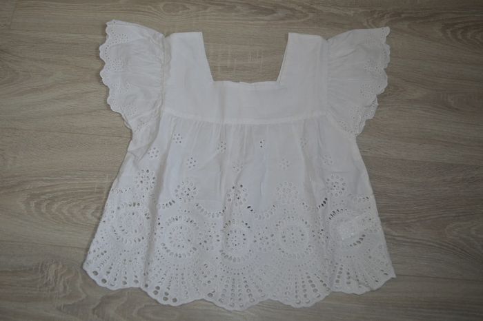 Haut blanc court broderies Orchestra 12 ans