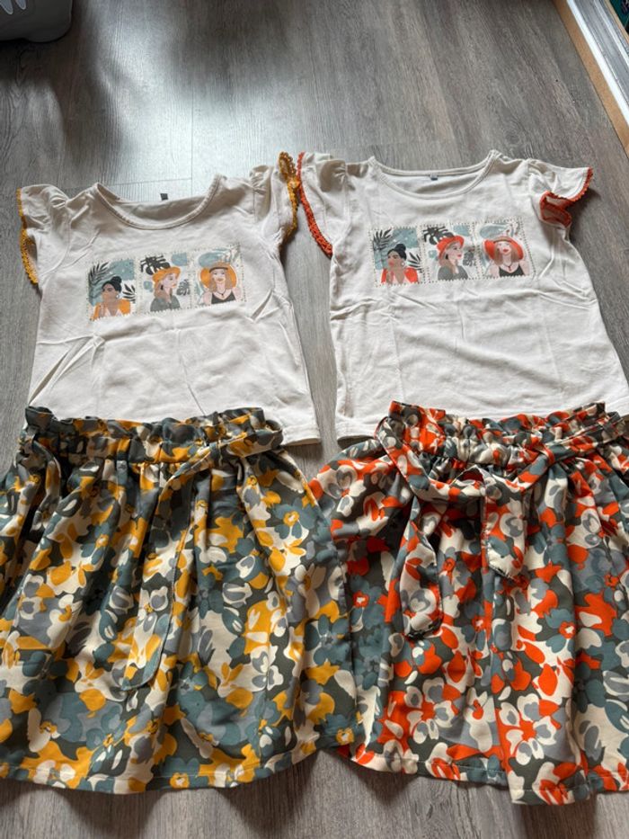 Lot jupes courtes et tee shirt  8 ans - photo numéro 4