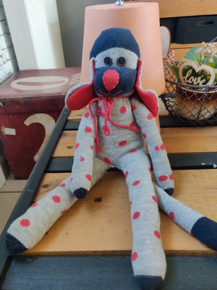 Doudou chien chaussettes handmade