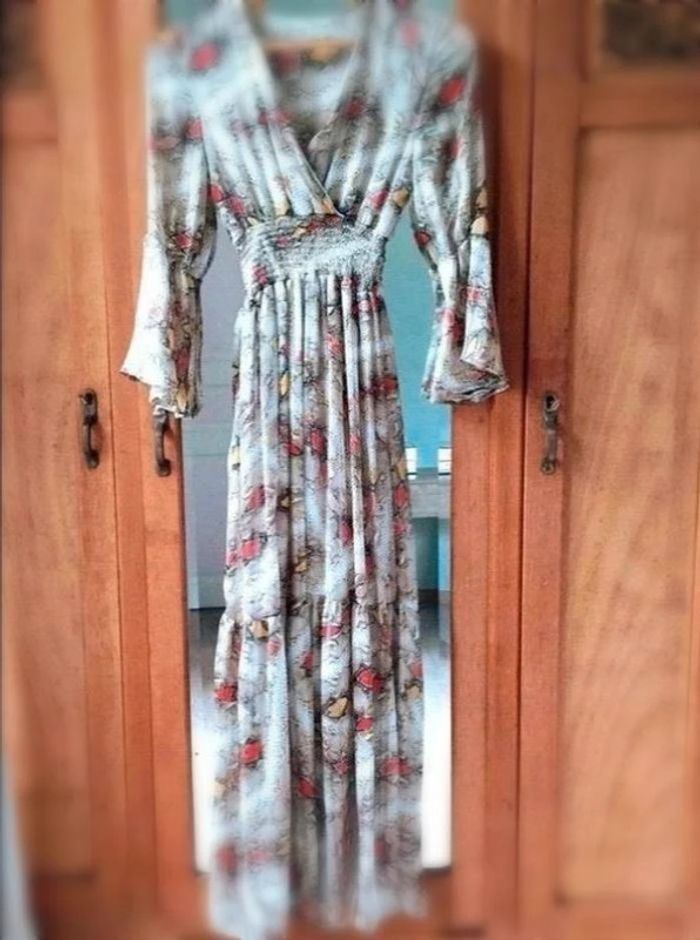 Robe longue  -  Made in  France  -  Motifs reptile  - Maëla  Paris  -  36  -  Parfait état - photo numéro 5