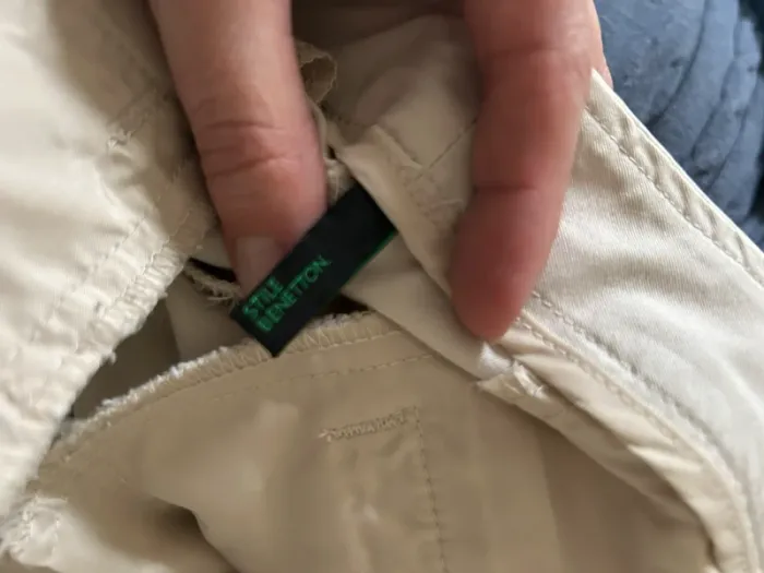 Benetton, pantalon beige, Chino, femme, taille 42 - photo numéro 6