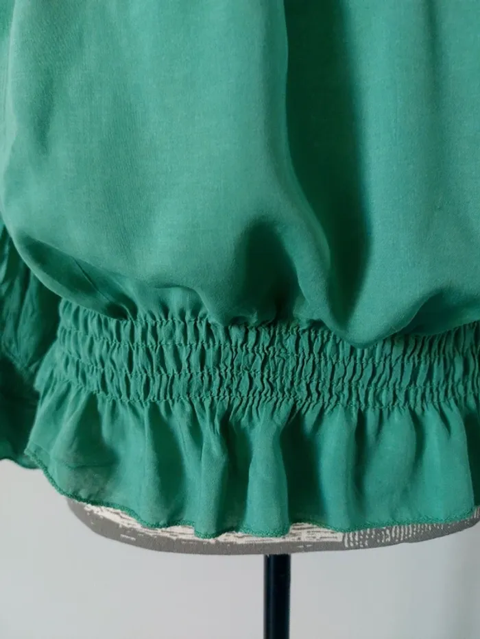 Haut blousant vert - photo numéro 3