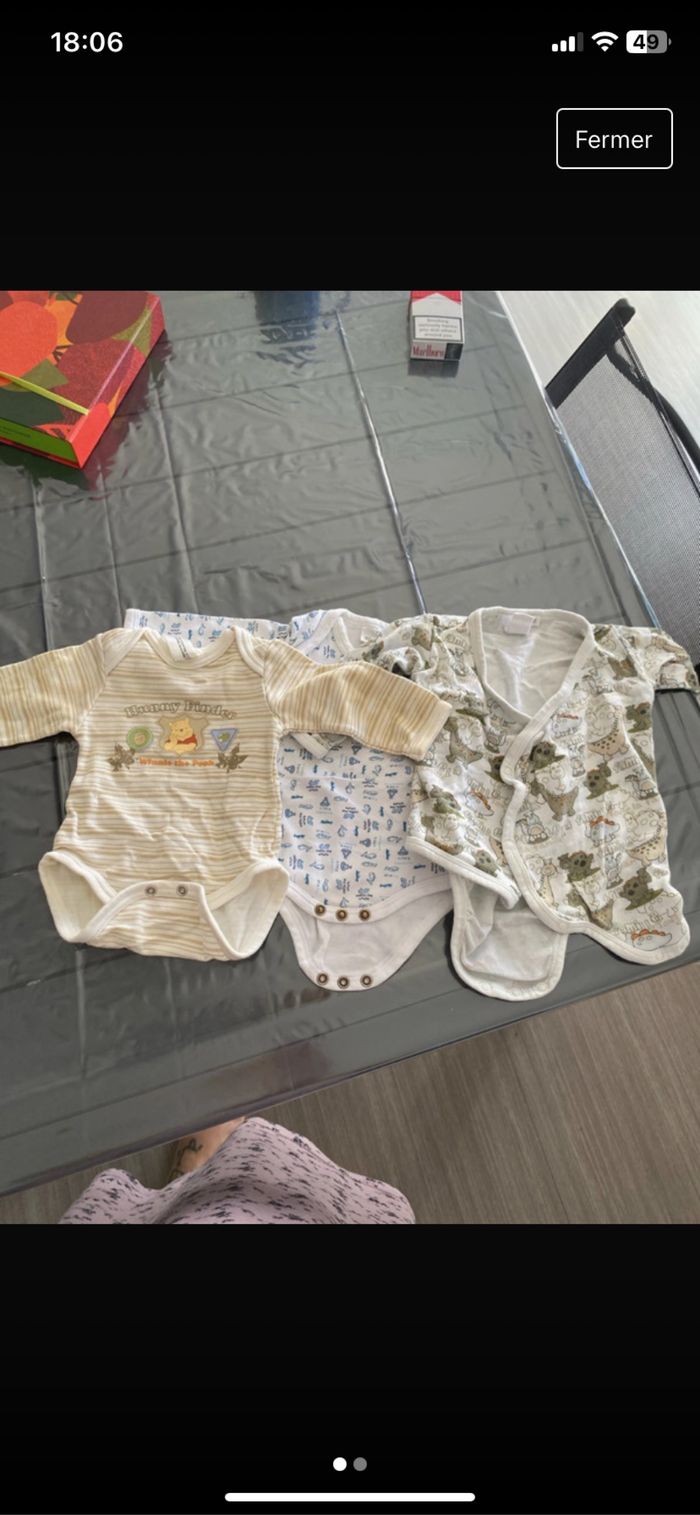 Lot vêtement bébé garçon 0-3mois