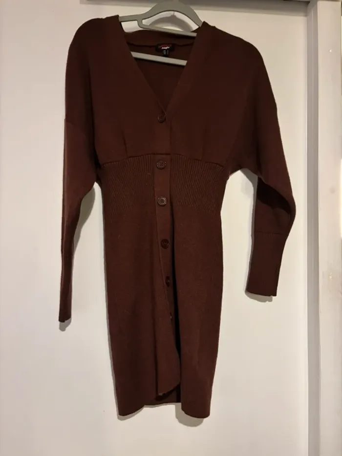Robe en maille marron Jennyfer - Taille S 🤎 - photo numéro 2