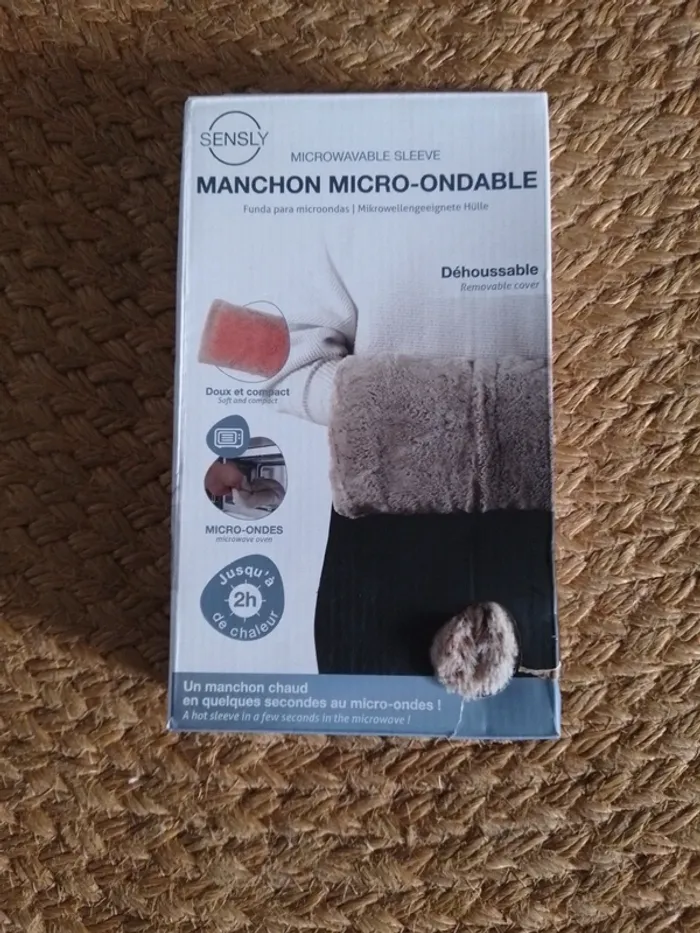 bouillotte micro ondable format manchon - photo numéro 1