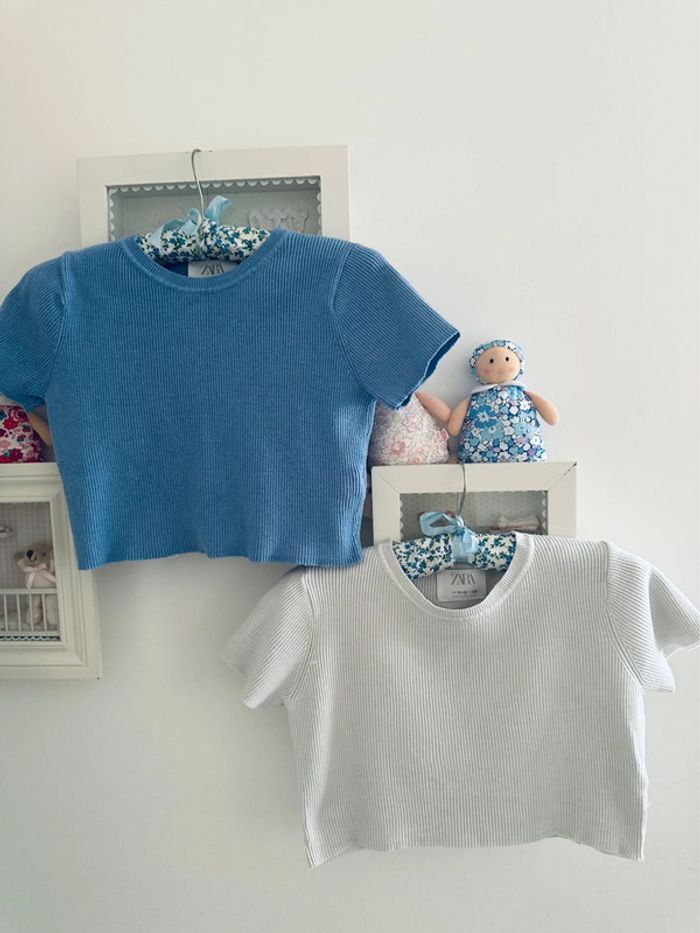 Lot tee-shorts coton côtelé