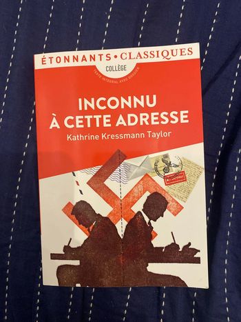 Livre « Inconnu à cette adresse » de Katherine Kressmann Taylor