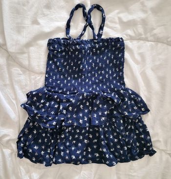 Robe Bleu Marine/Blanc  Kiabi, Taille 4 ans, Très bon état