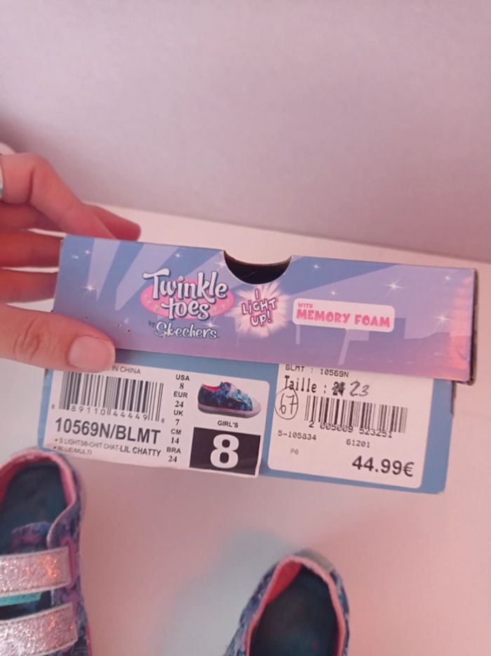1€ Skechers basket fille strass lumineux pointure 23 - photo numéro 2