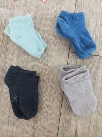Lot 4 paires de chaussettes bébé 17-18