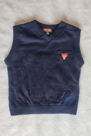 Pull sans manches 24 mois - grain de blé