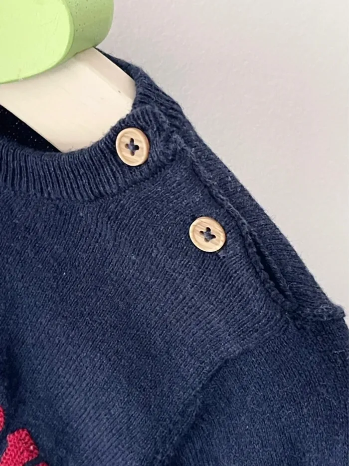 Adorable petit pull « Milk Factory » Boutchou de chez Monoprix taille 6 mois neuf jamais porté - photo numéro 3