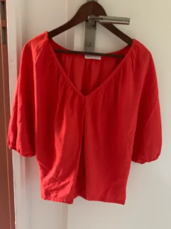 Blouse rouge corail Primark t.38 tbe