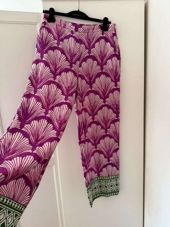 Superbe pantalon fluide jambes larges Zara 🌸 L 40 42 - photo numéro 4