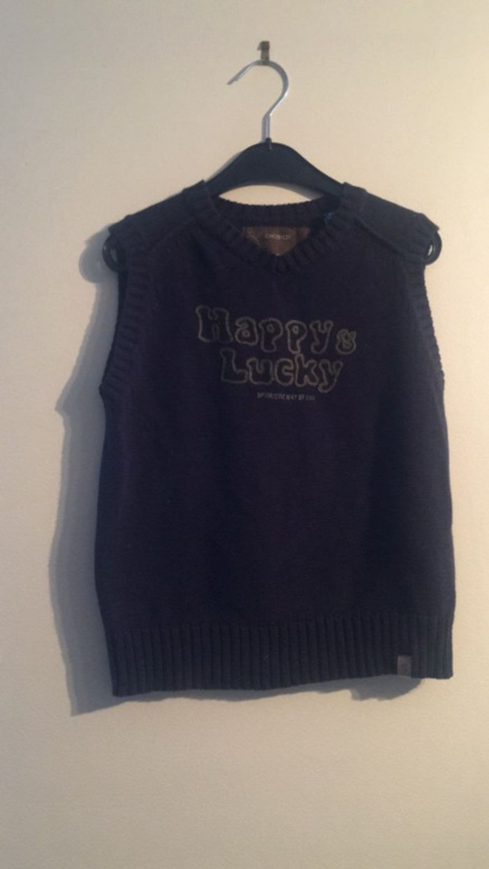 Pull sans manches bleu marine